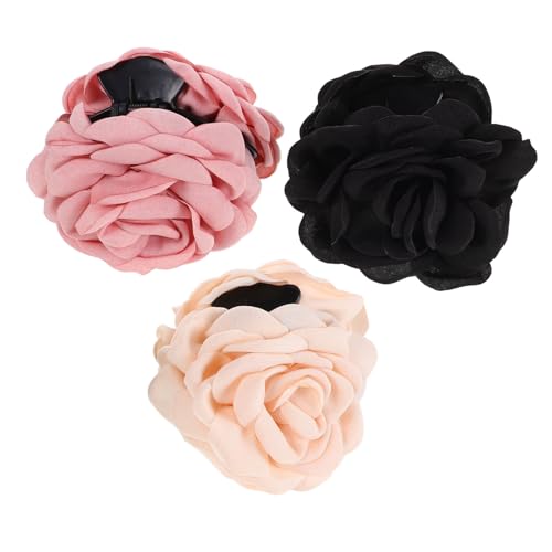 ARTSEWPLY 3stücke Kreative Haarklammern Mit Blumenmotiv Exotische Rosen-haarklammern Für Frauen Tropische Haarspangen Dekorative Haarklammern Für Dickes Und Dünnes Haar Sommerliche von ARTSEWPLY