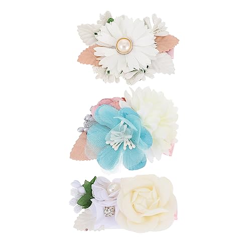 ARTSEWPLY 3 Stück Teiliges Haarklammern mit Künstlichen Blumen Niedliche Haarspangen Leichte Haarschmuck Accessoires für Hochzeit Party und Alltag Passend für Junge Mädchen und Kleinkinder von ARTSEWPLY