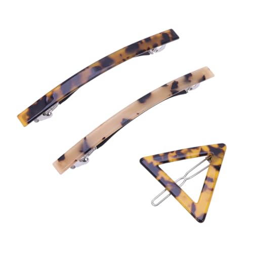 ARTSEWPLY 3 Stück Teiliges Retro Haarklammern aus Acetat mit Leopardenmuster Langlebige Haarklammer für Damen Verschiedene Muster in Dunklem und Hellem Design Leicht und Sicher für Alltag von ARTSEWPLY