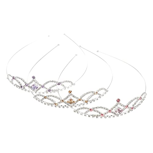 ARTSEWPLY 3 Stück Teiliges Strass Tiara Haarreif für Mädchen Glänzendes Krone Stirnband für Geburtstag Party Hochzeit und Festliche Anlässe Hochwertiger Haarschmuck und Champagner von ARTSEWPLY
