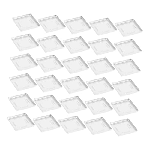 ARTSEWPLY 30 Stück Aluminium Make Up Organizer Box Teiliges Leere Kosmetik Aufbewahrungsplatten für Lidschatten Puder und Foundation Tragbar Langlebig für Reisen und DIY Sub Packaging von ARTSEWPLY