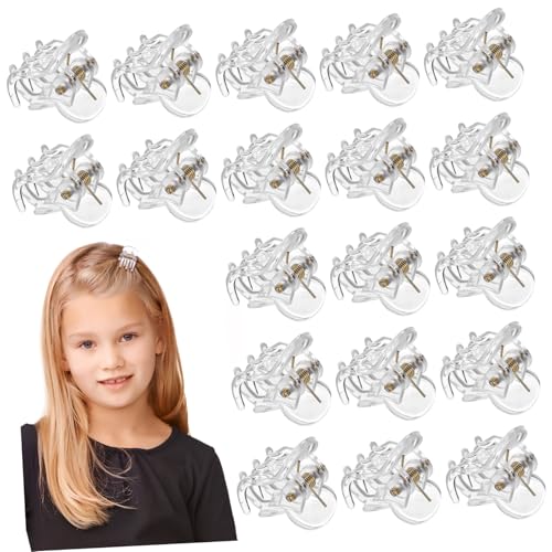 ARTSEWPLY 36 Stück Perlen Haarklammern Octopus Haarclips Kunststoff Haarkrallen für Damen und Mädchen Rutschfeste Mini Haarschmuck Accessoires Transparent von ARTSEWPLY