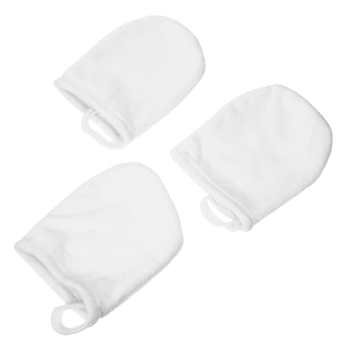 ARTSEWPLY 3stücke Handschuhe Weiß Für Make-up-entferner Reinigungspads Für Gesicht Putzhandschuhe Mit Puderquaste Verdickte Abschminkhandschuhe Gesichtsreinigungshandschuhe von ARTSEWPLY
