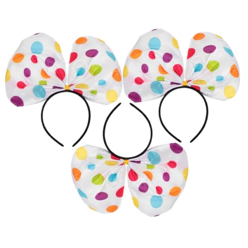 ARTSEWPLY 3stücke Teiliges Clown Kostüm Haarband Mit Bunten Punkten Elastisches Und Komfortables Zubehör Für Halloween Karneval Cosplay Und Festivitäten Für Junge Mädchen Und von ARTSEWPLY