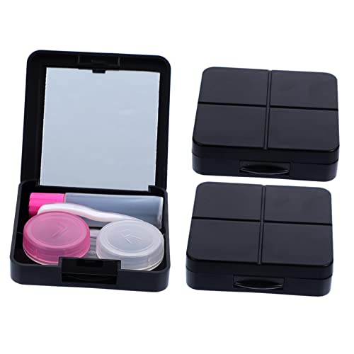 ARTSEWPLY 3sätze Kontaktlinsenbehälter Mit Spiegel Teiliges Tragbarer Organizer Für Kontaktlinsen Robuste Box Mit Halterung Und Praktischen Zubehörteilen Für Reisen Und von ARTSEWPLY