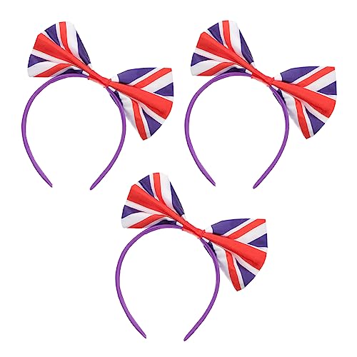 ARTSEWPLY 3st Stirnband Entzückende Stirnbänder Haarreifen Flagge Festivalzubehör Haardekore Stirnbänder Für Damen Schleifenkopfbedeckungen Schleife Für Die Haare Haarreiber Satin von ARTSEWPLY
