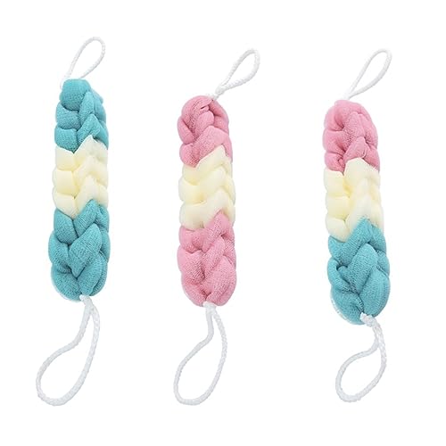 ARTSEWPLY 3stücke Badestreifen Badeschwamm-handtuch Körperpeeling Badewaschtuch Duschwerkzeug Mit Langem Riemen Für Ganzkörperreinigung Abnehmbarer Haut Und Öl Zufällige Farbe von ARTSEWPLY