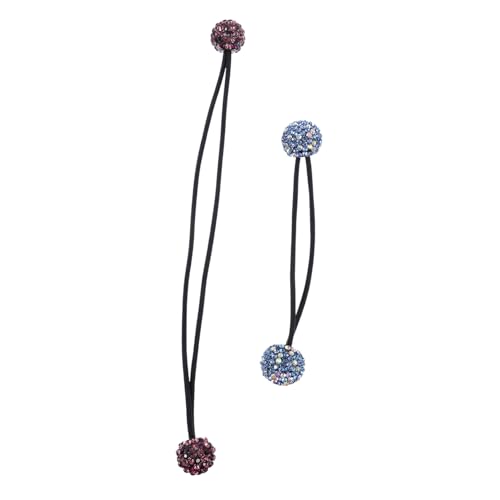 ARTSEWPLY 3stücke Strass Haarband Glitzernd Mit Kristallkopfschmuck Haargummiringe Für Pferdeschwanzhalter Seil Mit Krawatte Für Damen Und Mädchen von ARTSEWPLY