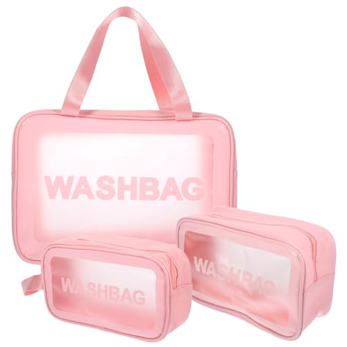 ARTSEWPLY 3stücke Transparenke Kosmetiktasche Mit Fächern Für Damen Reise-Make-up-Tasche Transparente Kulturbeutel Reiseutensilien in Reisegröße Kosmetiktasche Für Reisen Und von ARTSEWPLY