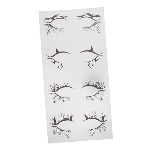 ARTSEWPLY 4 Paare Halloween Eyeliner Aufkleber Leicht Atmungsaktiv Hollow out Design Fledermaus Spinnen Motiv Für Kostüm Party Cosplay Mädchen Frauen von ARTSEWPLY