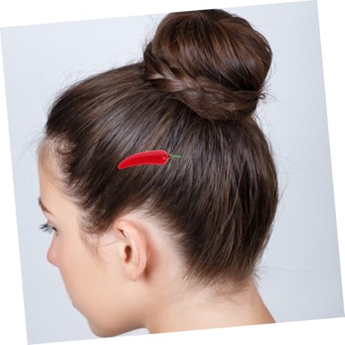 ARTSEWPLY 4 STÜCKE Lustige Gemüse Chili Paprika Haarklammern Niedliche Haarspangen für Frauen Starke Haarnadeln für Vielseitiges Styling und Sicheren Halt bei Jedem Anlass von ARTSEWPLY