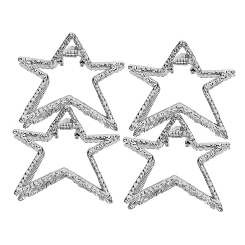 ARTSEWPLY 4 Stck Metall Haarklammern Kleine Stern Haarklammern Schmerzfreie Haarspangen Dekorative Haarclips für Damen Sicherer für Dünnes und Dickes Haar Leicht und Tragbar von ARTSEWPLY
