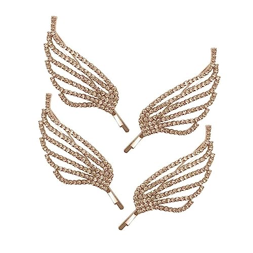 ARTSEWPLY 4 Stück Haarnadel Fußkettchen Für Frauen Libellen-haarspange Funkeln Reize Schnappen Libellenclips Haarschmuck Edelsteine Haarspangen Für Damen Strasssteine Zinklegierung Golden von ARTSEWPLY
