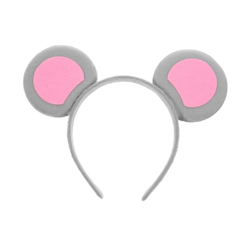 ARTSEWPLY 4 Stück Mausohren Haarreifen für Erwachsene Bequemes Rutschfestes Stirnband Leichtes Tier Cosplay Zubehör für Halloween Karneval Party und Rollenspiele von ARTSEWPLY