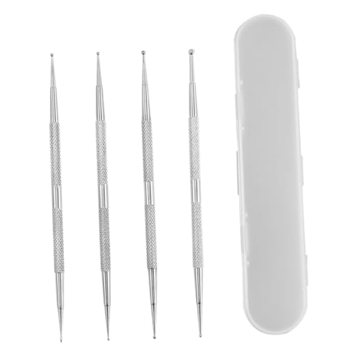 ARTSEWPLY 4 Stück Nageldesign Punktierstifte Doppelseitig Nail Art Picker Stift für Strasssteine Maniküre Schmuck Verzierung Leicht Präzise Tragbar Geeignet für Frauen Nageldekoration von ARTSEWPLY