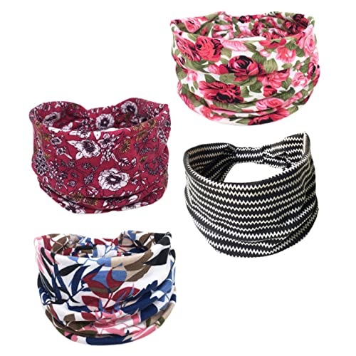 ARTSEWPLY 4 Stück Sport Stirnband Elastischen Baumwoll Haarbändern für Damen und Herren für Yoga Fitness Laufen Make Up und Farblich Abgestimmte Designs Schwarz mit Wellenmuster ARTSEWPLY 4 Stück Sport Stirnband Elastischen Baumwoll Haarbändern für Damen und Herren für Yoga Fitness Laufen Make Up und Farblich Abgestimmte Designs Schwarz mit Wellenmuster von ARTSEWPLY