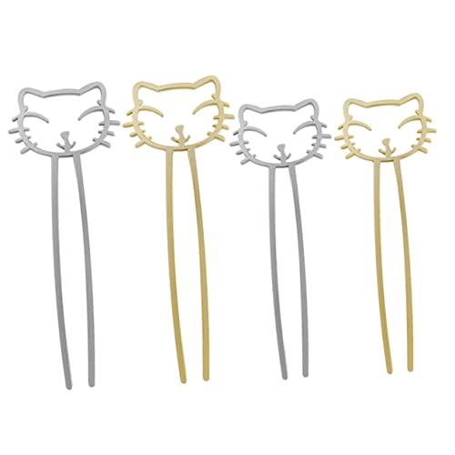 ARTSEWPLY Haarstab Für Damen – 4er-pack Katzenhaargabeln Metall-haarstäbchen Für Dutts von ARTSEWPLY