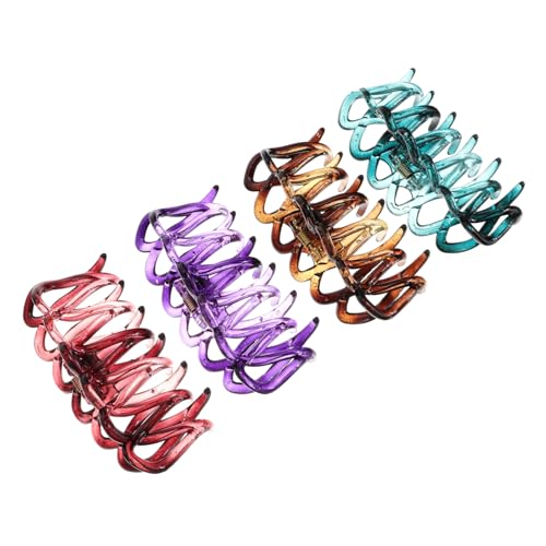 ARTSEWPLY 4 Stück Teiliges Acryl Haarspangen für Damen Robuste Haarklammern in und Gelb Geeignet für Dickes und Mittellanges Haar Stilvolle Styling Clips für Alltag und Party von ARTSEWPLY