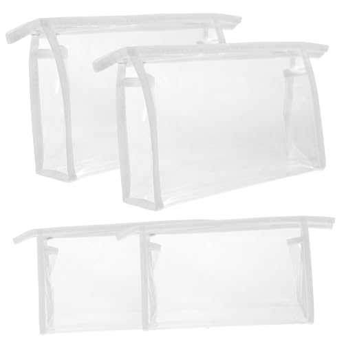 ARTSEWPLY 4 Stück Teiliges Kulturbeutel Transparente Kosmetiktaschen mit Reißverschluss Praktische Reise Make Up Taschen für Damen und Herren Wasserabweisend und Leicht Tragbar von ARTSEWPLY