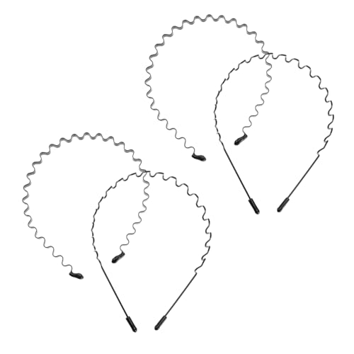 ARTSEWPLY 4 Stück Teiliges Metall Haarreif Wellenförmig Elastisch Unsichtbar Haarband Unisex Leicht und Strapazierfähig Für Make Up Waschen Sport Alltag von ARTSEWPLY