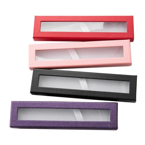 ARTSEWPLY 4 Stück Teiliges Papier Stiftebox mit Transparentem Fenster Elegante Geschenkverpackung für Füller Robust und Langlebig Stilvolle Schreibgeräte Aufbewahrung für Zuhause und Büro ARTSEWPLY 4 Stück Teiliges Papier Stiftebox mit Transparentem Fenster Elegante Geschenkverpackung für Füller Robust und Langlebig Stilvolle Schreibgeräte Aufbewahrung für Zuhause und Büro von ARTSEWPLY