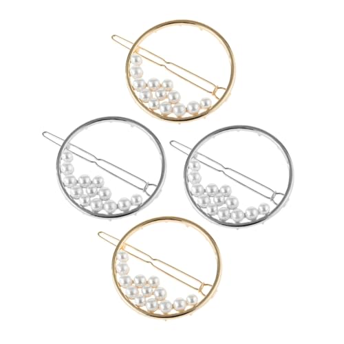 ARTSEWPLY 4 Stück Teiliges Runde Hohle Perlen haarspangen aus Langlebiger Modischer Haarschmuck für Frauen und Mädchen Geeignet für Hochzeit Party Alltag und Festliche Anlässe von ARTSEWPLY