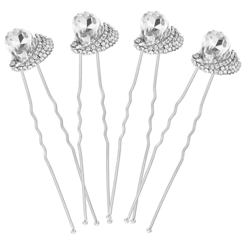 ARTSEWPLY 4 Stück Teiliges Strass Haarnadeln Brautschmuck Leichte Stabile Haarspangen für Hochzeiten Eleganter Haarschmuck für Bräute Passend zu Verschiedenen Frisuren und Haarfarben von ARTSEWPLY