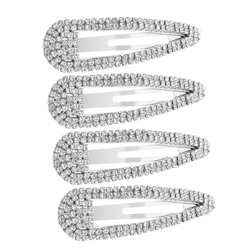 ARTSEWPLY 4 Stück Teiliges Strass Haarspangen mit Funkelnden Wasser Diamanten Robuste Haarklammern für Vielseitiges Haarstyling Modischer Haarschmuck für Teenager und Junge Damen von ARTSEWPLY