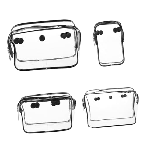 ARTSEWPLY 4 Stück Transparente Kosmetiktasche Teilig mit Reißverschluss Leichte Reise Organizer Taschen aus Kunststoff Klare Innentaschen für Make Up Handy Toilettenartikel Vielseitige von ARTSEWPLY