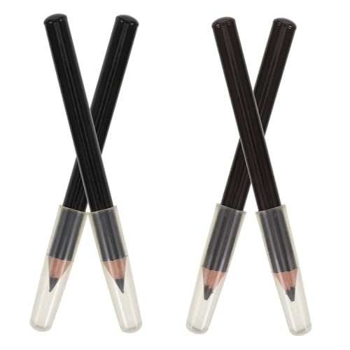 ARTSEWPLY 4 Stück Wasserfester Teiliges Augenbrauenstift Set Holzstift Natürliche Langanhaltende Farbe Schwitzfest Professionelle Make Up Augenbrauenstifte für Frauen Schwarz Braun von ARTSEWPLY