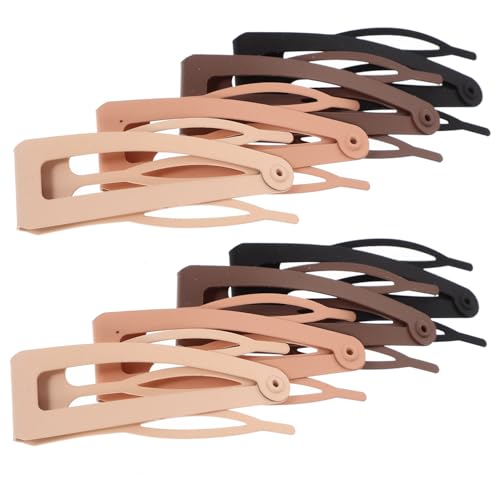 ARTSEWPLY 40 Stück Teiliges Snap Haarclips für Mädchen Kleine Metall Haarklammern in Schwarz Beige Braun Khaki Komfortabel Robust Vielseitige Haarschmuck für Kurze Haare und Tägliches von ARTSEWPLY