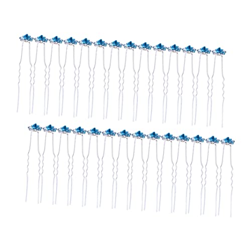ARTSEWPLY 40stücke Rosenhaarnadeln Mit Strasssteinen Haarclips Für Frauen Haarschmuck Für Hochzeit Und Brautjungfern Haarnadeln Für Dutts Und Hochzeitsfrisuren Schlichte Farbe Und Exquisiter von ARTSEWPLY