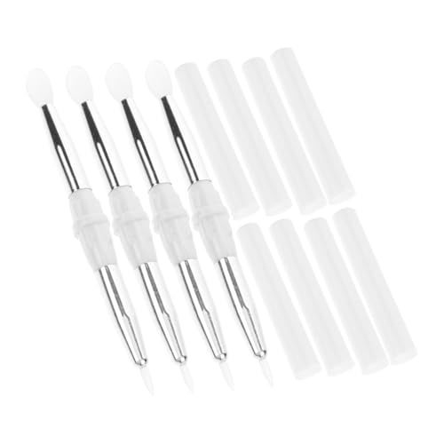 ARTSEWPLY 4stücke Doppelseitiger Silikon-lippenpinsel Mit Kappe Lipgloss-applikatorpinsel Make-up-schönheitspinsel Für Lippenstift Lippenmaske Lidschatten von ARTSEWPLY