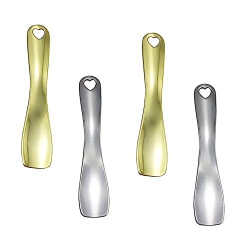 ARTSEWPLY 4 Stück Gesichtscreme Löffel Augencreme Löffel Make Up Tool Tragbar für Frauen Kosmetikwerkzeuge aus Zinklegierung von ARTSEWPLY