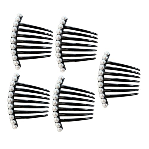 ARTSEWPLY 5 Stück Perlen Haarkamm Eleganter Seitenkamm für Braut Haarschmuck Stilvolle Haarspangen für Hochzeit Party Prom Damen und Mädchen Modische Accessoires für Festliche Frisuren von ARTSEWPLY
