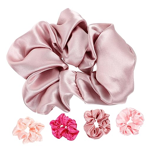 ARTSEWPLY 5 Stück Seiden Haargummis Große Satin Haargummis Für Damen Elastische Pferdeschwanzhalter in Verschiedenen Farben Haarstyling Accessoires Für Mädchen Weich Und Langlebig von ARTSEWPLY