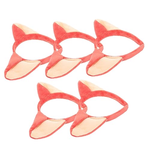 ARTSEWPLY 5 Stück Teiliges Foxes Ear Haarband Niedliches Tierohren Stirnband für Bequemes Rutschfestes Haar Accessoire für Geburtstag Cosplay Weihnachtsfeier und Alltag Cartoon Design von ARTSEWPLY