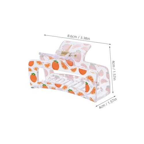 ARTSEWPLY 5 Stück Teiliges Große Transparente Haarklammern mit Fruchtigem Muster Schmerzarme Haarkralle für Mädchen Vielseitig Einsetzbar Beim Sport Schminken und Kochen Eleganter von ARTSEWPLY