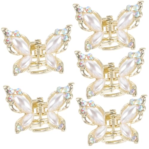 ARTSEWPLY 5 Stück Teiliges Haarklammern Damen Kleine Schmetterling Haarspangen aus Robustem Legierungsmaterial Haaraccessoires für Hochzeiten und Geburtstagsfeiern von ARTSEWPLY