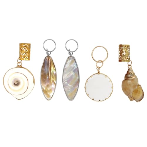 ARTSEWPLY 5 Stück Teiliges Haarschmuck für Dreadlocks Bunte Haarringe Perlenanhängern für Damen und Herren für Partys und Festivals von ARTSEWPLY