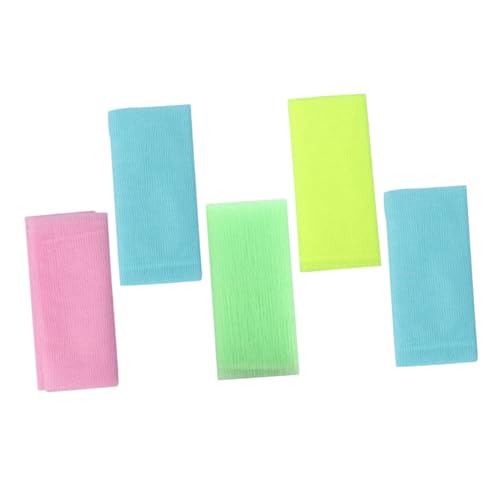 ARTSEWPLY 5 Stück Teiliges Peeling Badetuch mit Starker und Sanftem Peeling Atmungsaktiv Schnelltrocknend für Effektive Entfernung von Abgestorbener Haut und Porenreinigung Geeignet für von ARTSEWPLY