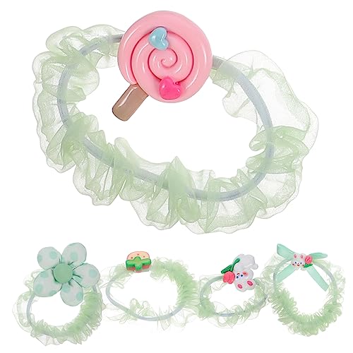 ARTSEWPLY 5stücke Süße Haargummis Für Mädchen Elastische Haarseile Junge Mädchen Haargummis Süße Pferdeschwanzhalter von ARTSEWPLY