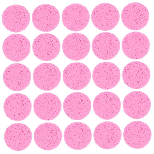 ARTSEWPLY 50 Stück Gesichtsschwämme aus Zellulose Runde Make Up Entferner Schwämme Stark Saugfähig Elastisch Sanfte Reinigung und Peeling für Empfindliche Haut Geeignet für Tägliche von ARTSEWPLY