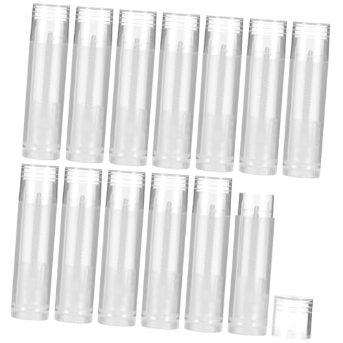 ARTSEWPLY 50 Stück Transparente Lippenbalsam Behälter mit Push Rad Mechanismus Nachfüllbare Lippenstifthülsen für DIY Lippenbalsam Selber Machen Praktische Lip Balm Tubes für Reisen und von ARTSEWPLY