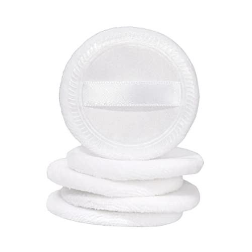 ARTSEWPLY 5stücke Puderquaste Runde Make-up-foundation-tool Aus Baumwolle Für Lose Puder Anwendung Geeignet Für Damen Und Mädchen Weiße Farbe von ARTSEWPLY