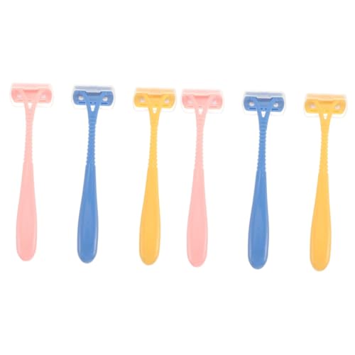 ARTSEWPLY 6 Stck. Teiliges Damen Haarentferner Handrasierer für Körperhaare für Achseln und Beine zur Haut für Feuchtes Rasieren Geeignet Gelb und Blau von ARTSEWPLY