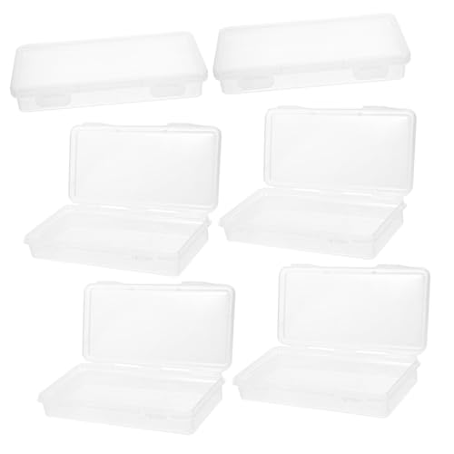 ARTSEWPLY 6 Stück Große Transparente Stiftebox Stapelbar mit Praktischem Deckel Robuster Kunststoff Hoher Fassungsvermögen für Bleistifte und Malstifte Sicherer Aufbewahrungsorganizer für von ARTSEWPLY