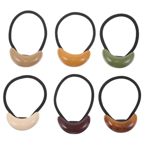 ARTSEWPLY 6stücke Geometrische Haargummis Hochelastische Beschädigungsfreie Haarbänder Für Damen Und Mädchen Vielseitige Ponytail-halter Und Stilvolle Accessories von ARTSEWPLY