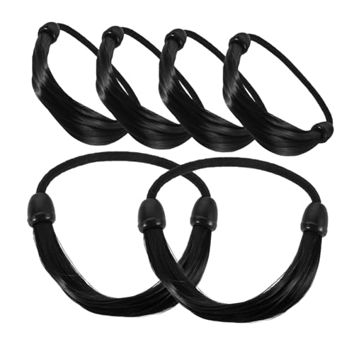 ARTSEWPLY 6 Stück Koreanische Haargummis Hochelastische Nahtlose Pferdeschwanz Bänder Natürliches Schwarz Unsichtbar Für Lange Haare Damen Flexibles Haarzubehör von ARTSEWPLY