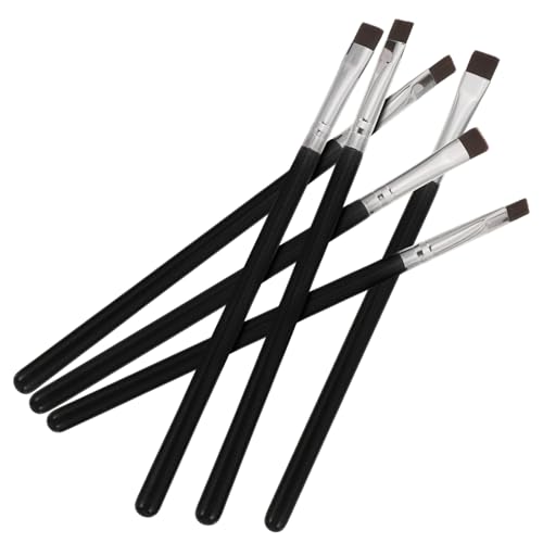 ARTSEWPLY 6 Stück Teiliges Augenbrauen und Eyeliner Pinselset Flache Abgeschrägte Pinsel für Präzises Augen Make Up für Lidschatten und Gel Eyeliner Tragbar und Leicht für Persönlichen und von ARTSEWPLY